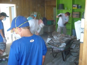 Removing sheetrock